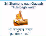 Sri Shambhu nath Gayaab  "Tulsibagh wale"  Jh kEHkqukFk x;kc  rqylhckx okys